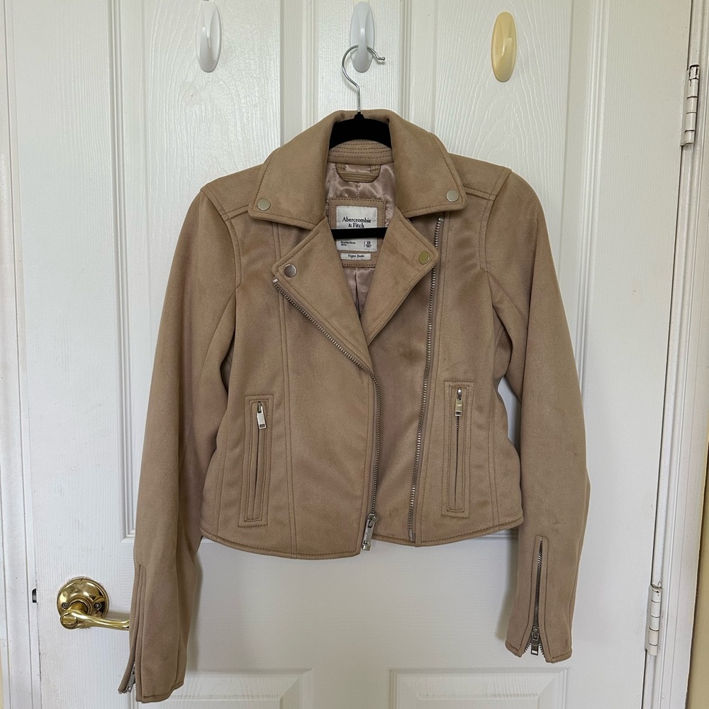 Abercrombie and Fitch Tan Faux Suede Jacket XS